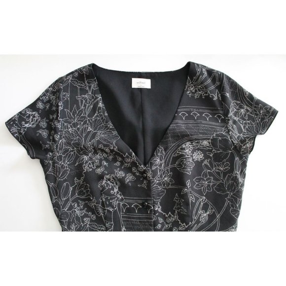 Wilfred Nazaire Fit and Flare Mini Dress Size 2 Black White Aritzia - Picture 4 of 7